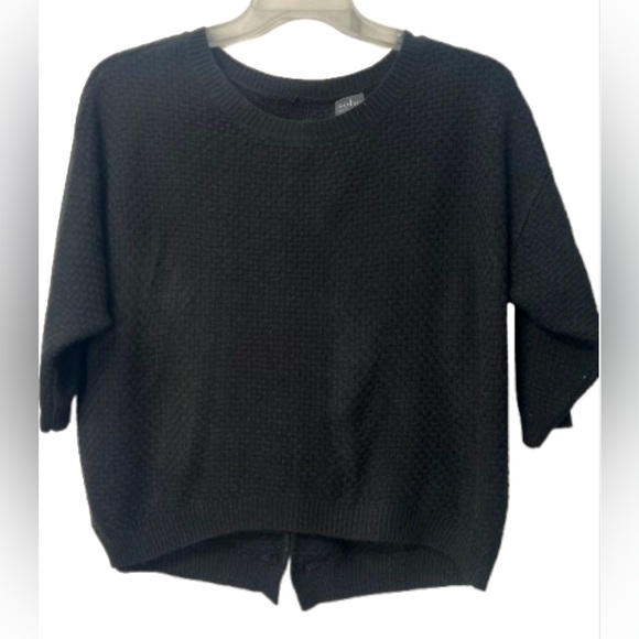 Soho Black Short Sleeve Sweater, Size XS - Picture 4 of 8